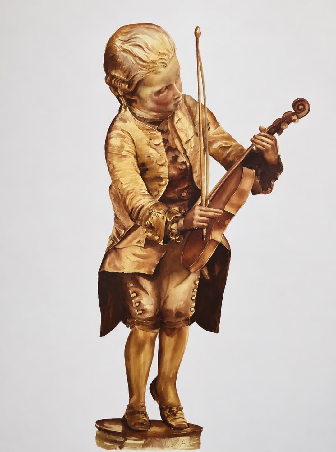 The Young Virtuoso — watercolor by Delara Ahmadi Darani